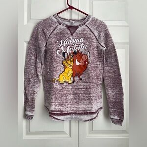 Disney Maroon Long crewneck